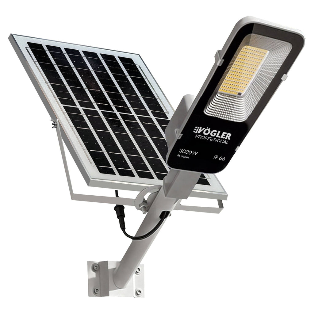Leistungsstarke Solarlampe, Dämmerungssensor, Fernsteuerung, Vögler Professional 3000W