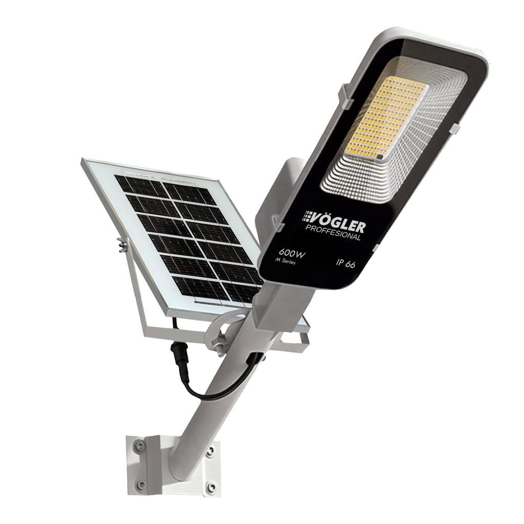 Leistungsstarke Solarlampe, Dämmerungssensor, Fernsteuerung, Vögler Professional 600W
