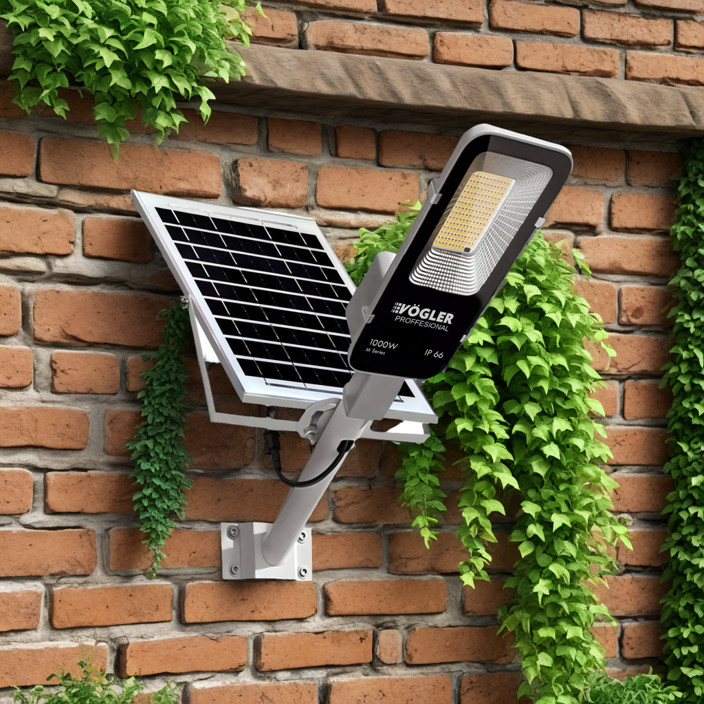 Leistungsstarke Solarlampe, Dämmerungssensor, Fernsteuerung, Vögler Professional 1000W